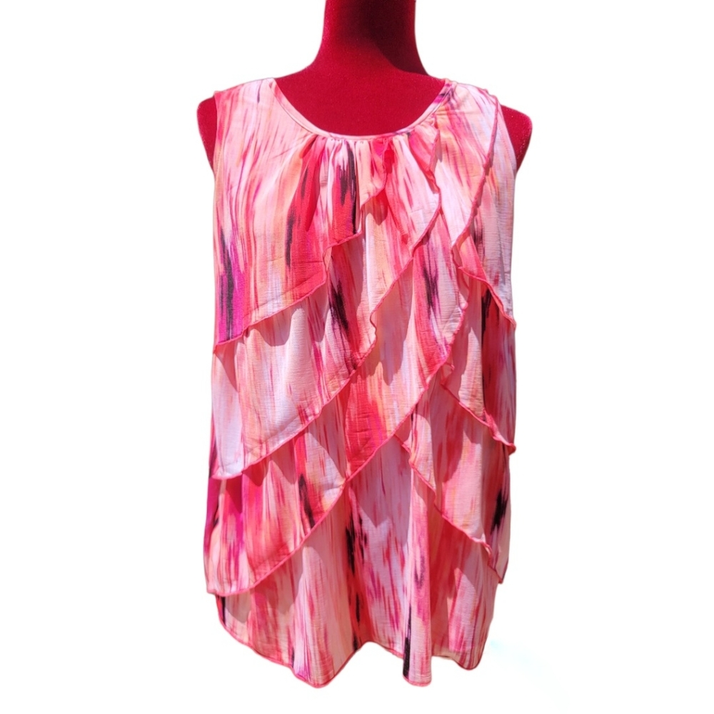 Worthington ruffled sleeveless top